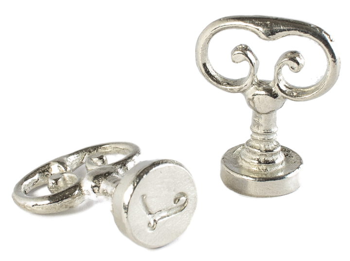 Scroll Handle + Swirl Font Initial Wax Seal Stamp-LetterSeals.com