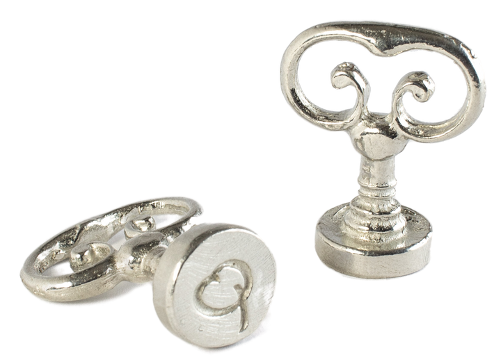 Scroll Handle + Swirl Font Initial Wax Seal Stamp-LetterSeals.com