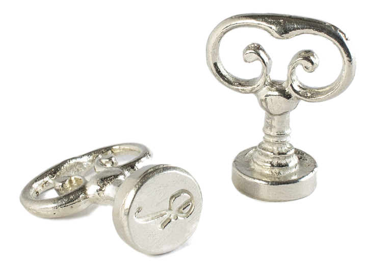 Scroll Handle + Swirl Font Initial Wax Seal Stamp-LetterSeals.com