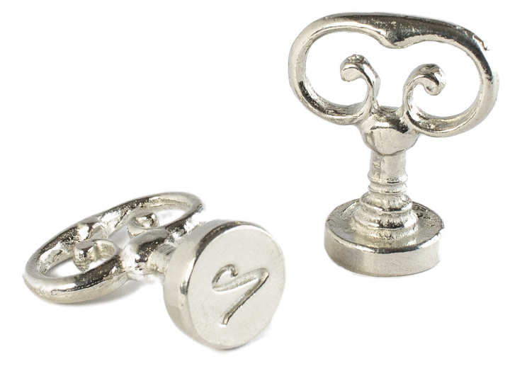 Scroll Handle + Swirl Font Initial Wax Seal Stamp-LetterSeals.com
