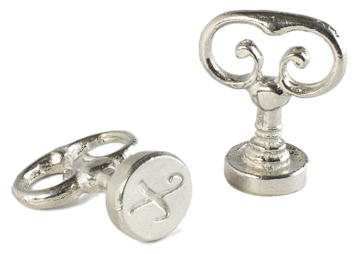 Scroll Handle + Swirl Font Initial Wax Seal Stamp-LetterSeals.com