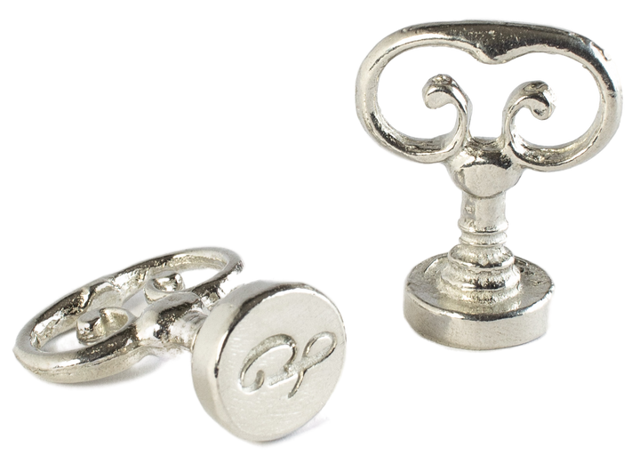 Scroll Handle + Swirl Font Initial Wax Seal Stamp-LetterSeals.com