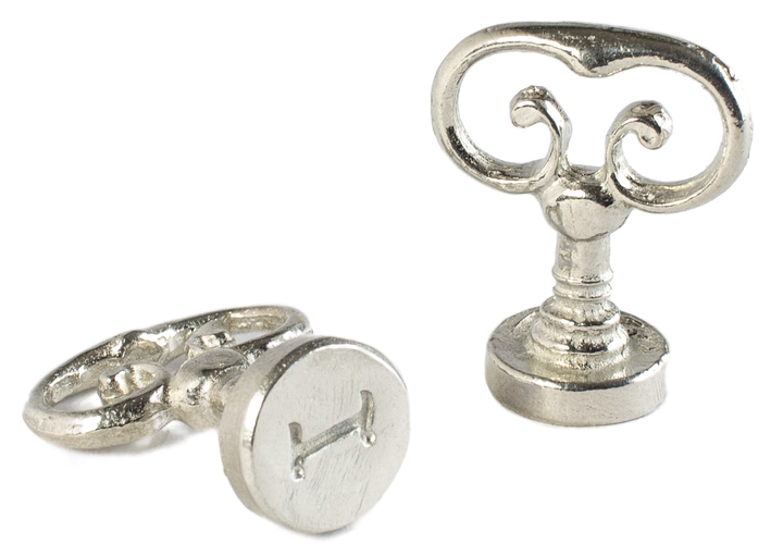 Scroll Handle + Swirl Font Initial Wax Seal Stamp-LetterSeals.com