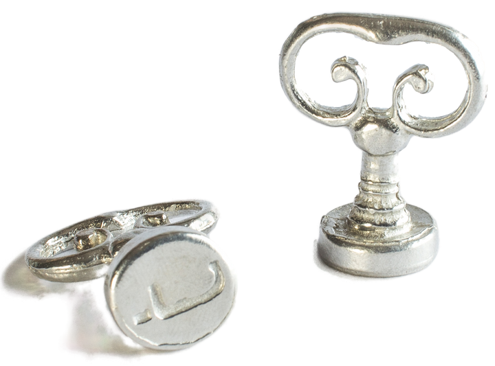 Scroll Handle + Type Font Initial Wax Seal Stamp-LetterSeals.com