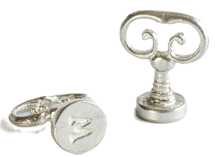 Scroll Handle + Type Font Initial Wax Seal Stamp-LetterSeals.com