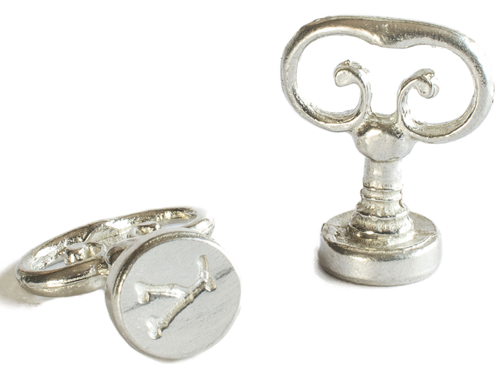 Scroll Handle + Type Font Initial Wax Seal Stamp-LetterSeals.com