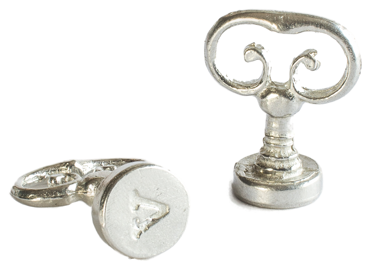 Scroll Handle + Type Font Initial Wax Seal Stamp-LetterSeals.com