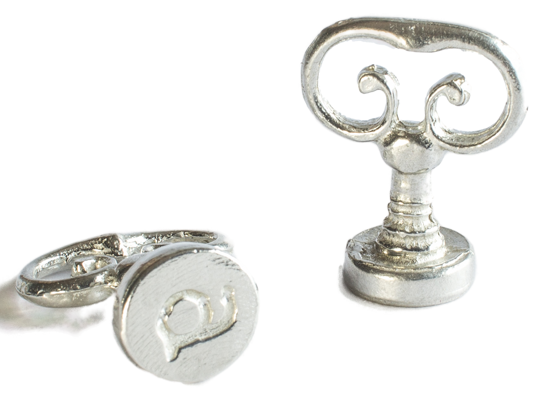 Scroll Handle + Type Font Initial Wax Seal Stamp-LetterSeals.com