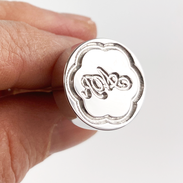 Shelly Allegro Monogram Wax Seal Stamp- Made in USA- LetterSeals.com