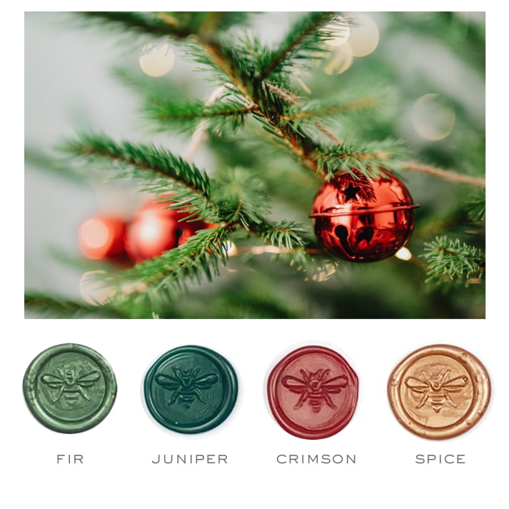 Sleighbell Colorway Stamp & Sealing Wax Set- Made in USA- LetterSeals.com