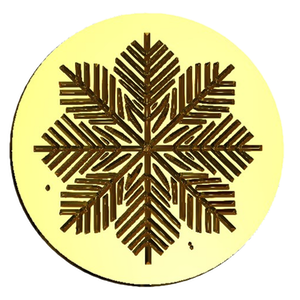 Snowflake Wax Seal Stamp, Woodcut Design- Made in USA- LetterSeals.com