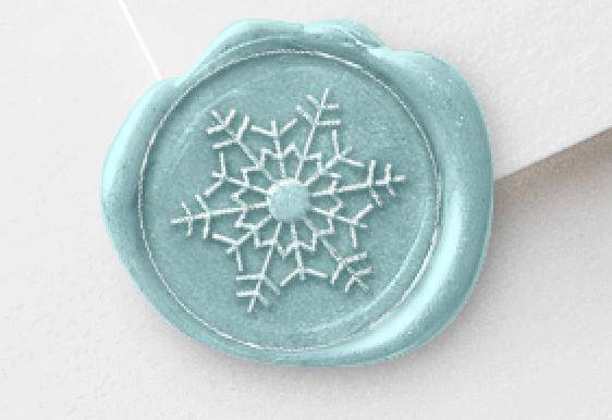 Snowflake Wax Seal Stamp- Made in USA- LetterSeals.com