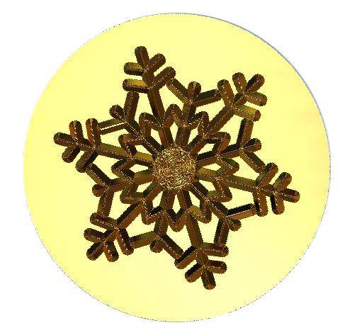 Snowflake Wax Seal Stamp- Made in USA- LetterSeals.com