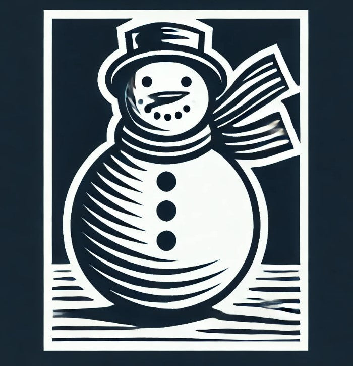 Snowman #1 Wax Seal Stamp, Woodcut Design- Made in USA- LetterSeals.com