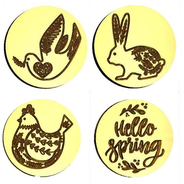 Spring Themed Wax Seal Stamps- Made in USA- LetterSeals.com