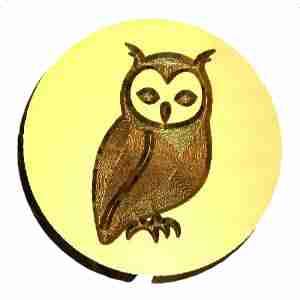 Standing Owl Wax Seal Stamp- Made in USA- LetterSeals.com