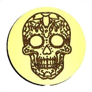 Sugar Skull 2 Wax Seal Stamp- Made in USA- LetterSeals.com