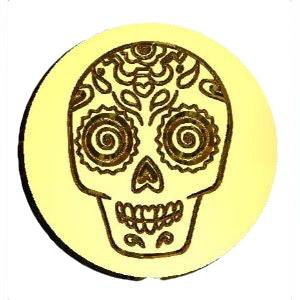 Sugar Skull Wax Seal Stamp- Made in USA- LetterSeals.com