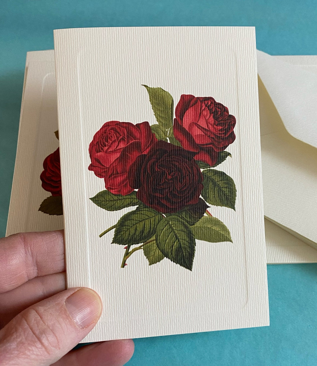 Summer Roses 12 Note Card Set, Four Designs | Rossi 1931 Italian Stationery-LetterSeals.com