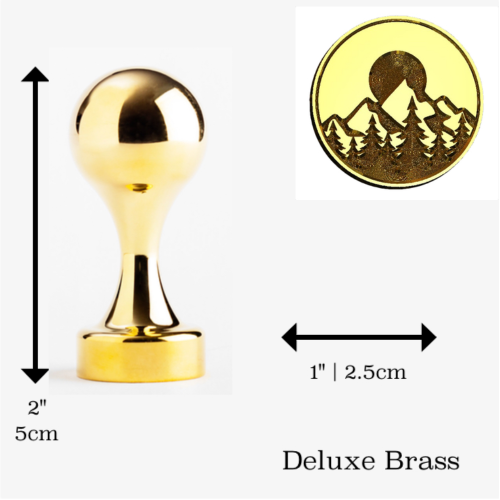 Sun/Moon + Cascade Mountains Wax Seal Stamp- Made in USA- LetterSeals.com
