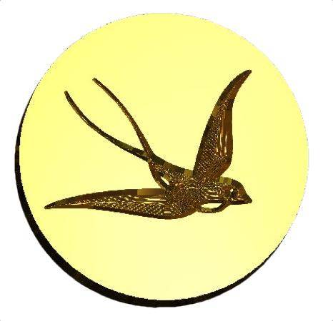 Swallow 2 Wax Seal Stamp- Made in USA- LetterSeals.com