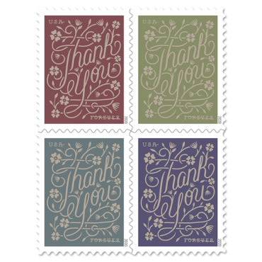 Thank You Forever 1st Class Postage Stamp-LetterSeals.com