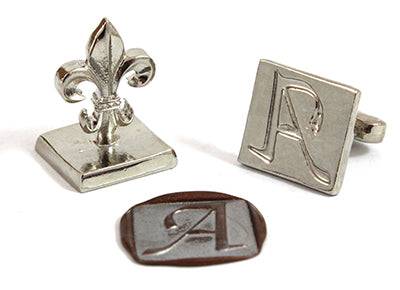 Traditional 1in Square Initial Wax Seal Stamp-LetterSeals.com