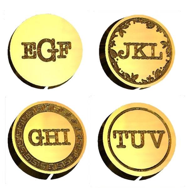 Type Face Monogram Wax Seal Stamp- Made in USA- LetterSeals.com