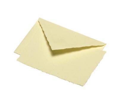 "Verge de France" Deckle-Edged Correspondence Sets includes 10 cards and 10 tissue-lined envelopes. One color per pack.