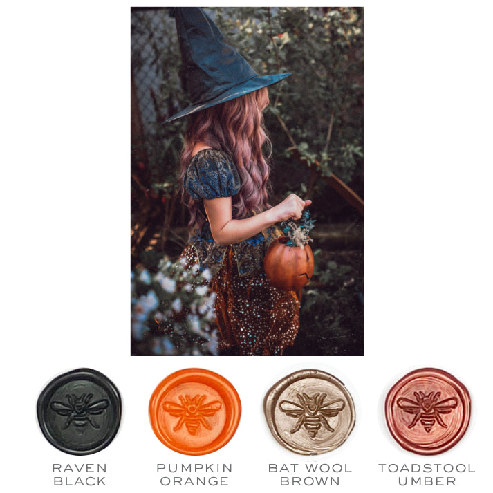 Warm Halloween Colorway Stamp & Sealing Wax Set- Made in USA- LetterSeals.com