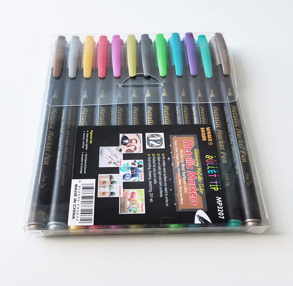 Wax Seal Pen Kit 12 Pieces Metallic Marker Pens-LetterSeals.com