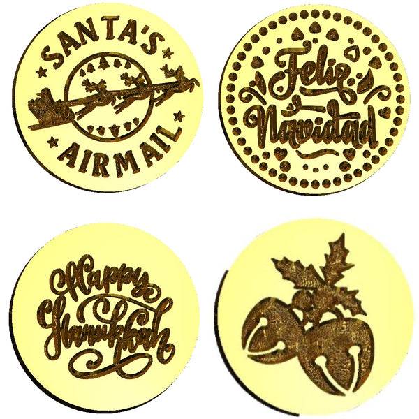 Winter & Holiday Design Wax Seal Stamps- Made in USA- LetterSeals.com