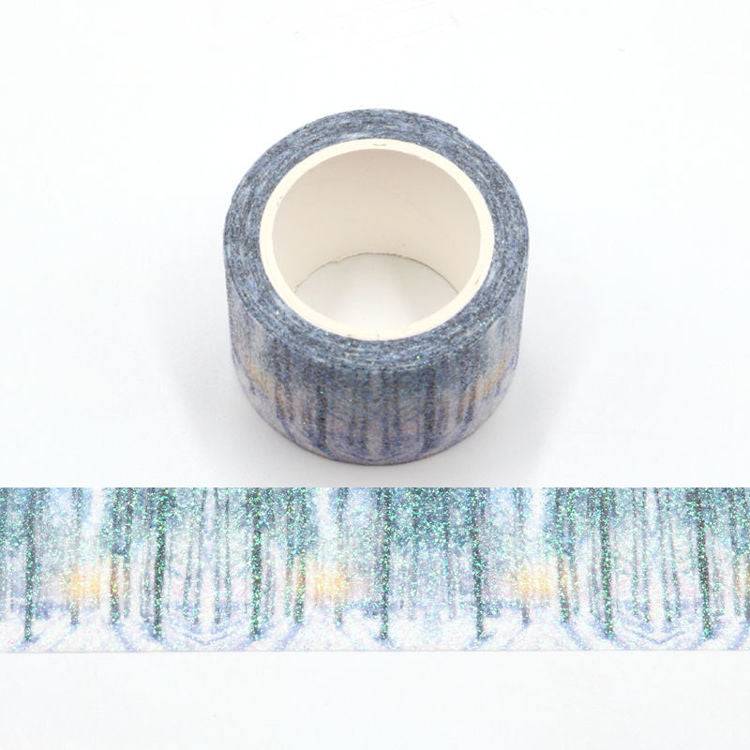 Winter Forest Glitter Washi Tape-LetterSeals.com
