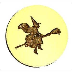 Witch on Broom Wax Seal Stamp- Made in USA- LetterSeals.com