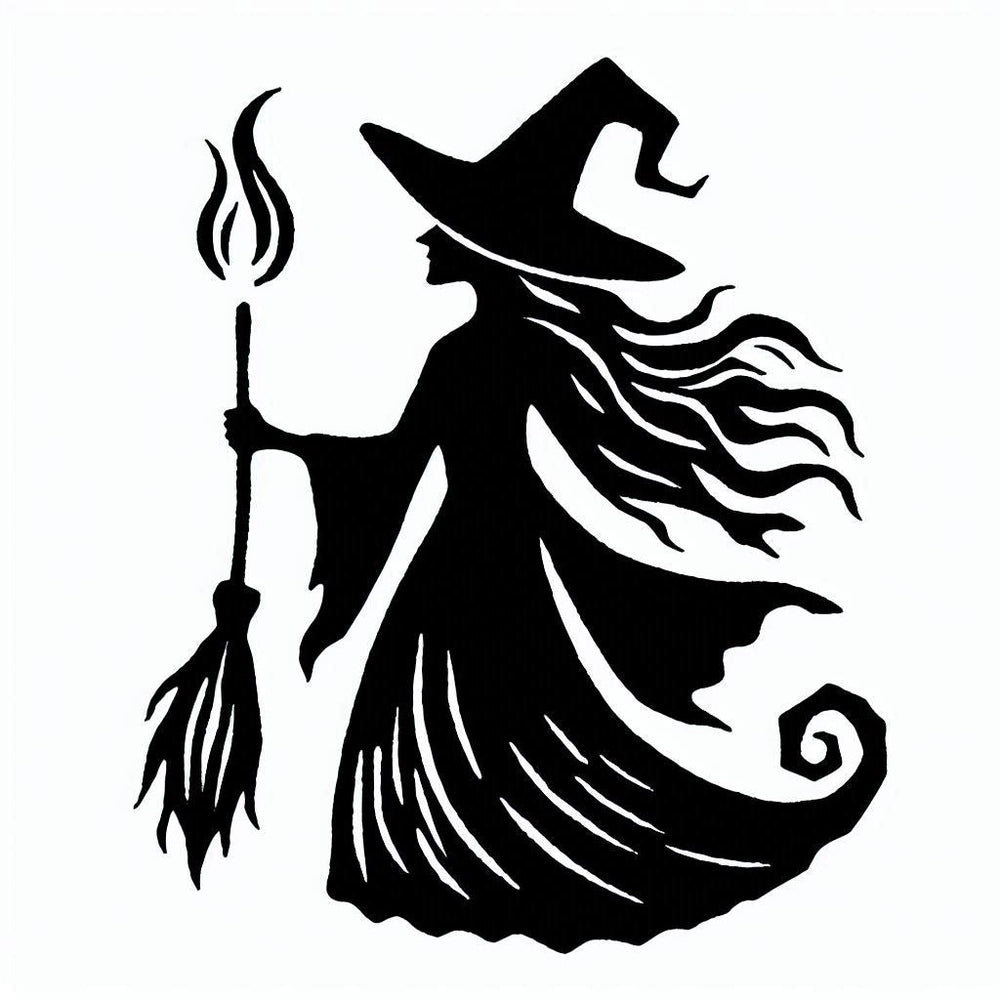 Witch Wax Seal Stamp, Woodcut Design- Made in USA- LetterSeals.com