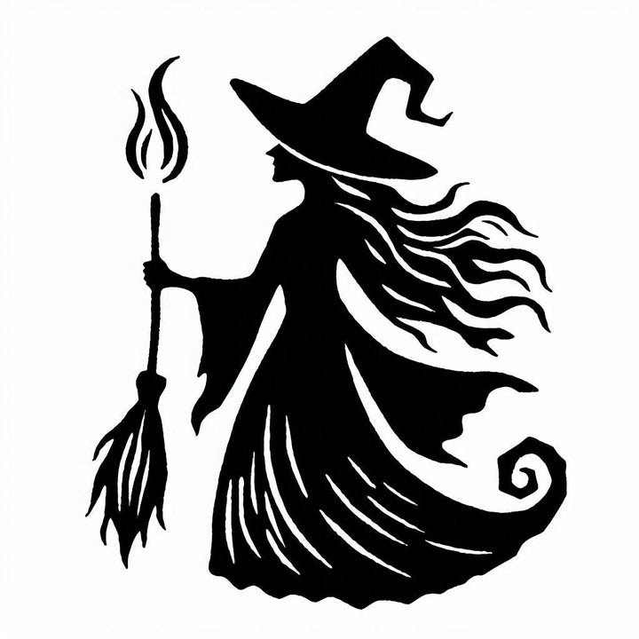 Witch Wax Seal Stamp, Woodcut Design- Made in USA- LetterSeals.com