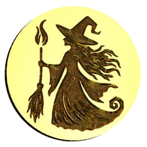 Witch Wax Seal Stamp, Woodcut Design- Made in USA- LetterSeals.com