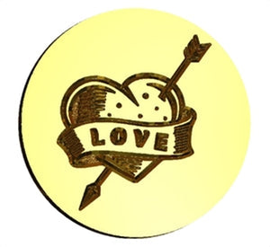 Woodcut Hearts | Valentine Wax Seal Stamps- Made in USA- LetterSeals.com